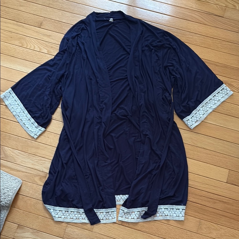 Lace Trim Robe